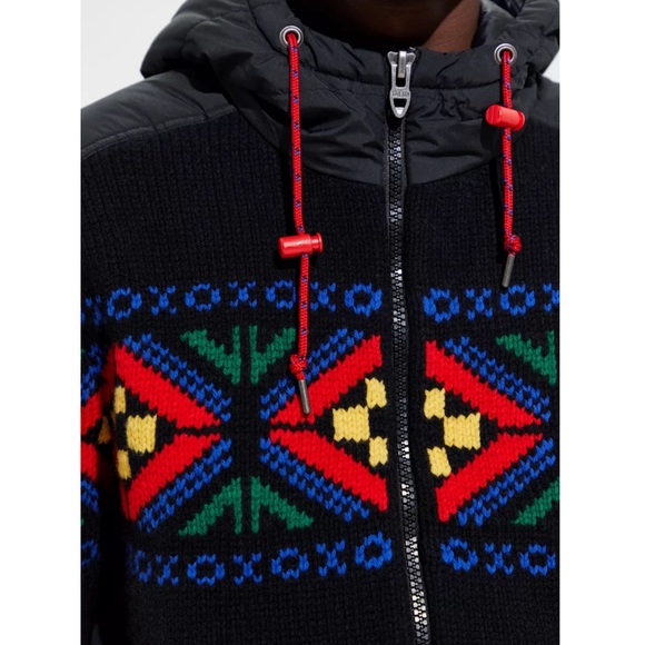 NWT Polo Ralph Lauren Hybrid Hooded Sweater in Holiday Multicolor - Picture 2 of 14